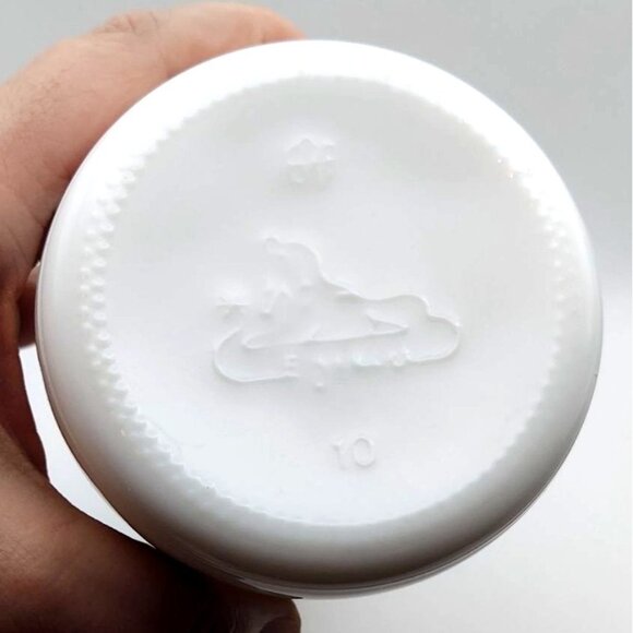 Vintage Egizia White Glass Milk Bottle Handpainted Bird Rubber Cap Italy - Picture 6 of 9